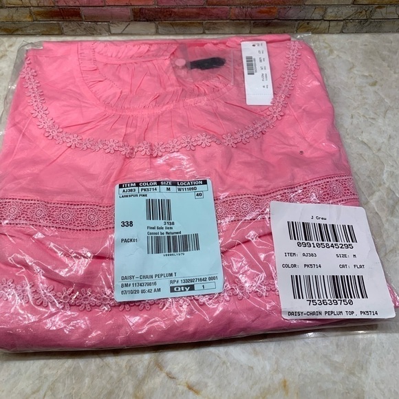 J Crew Daisy-chain peplum top - Picture 2 of 6